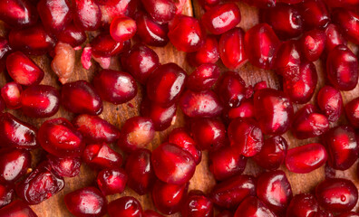 pomegranate grains background texture
