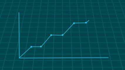 Stock business graph growth illustration background. Business growth concept continuously graph chart showing increment sales profit up to future target.