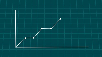 Stock business graph growth illustration background. Business growth concept continuously graph chart showing increment sales profit up to future target.