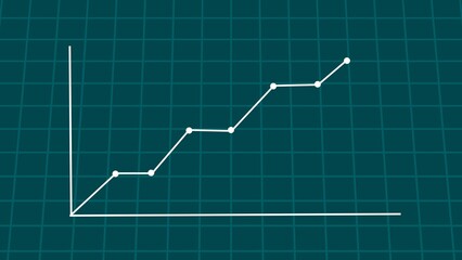 Stock business graph growth illustration background. Business growth concept continuously graph chart showing increment sales profit up to future target.