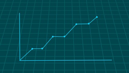 Stock business graph growth illustration background. Business growth concept continuously graph chart showing increment sales profit up to future target.