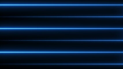 Abstract glowing blue neon lines background motion graphics 4k illustration.