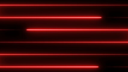 Abstract red neon lines background motion graphics 4k illustration.