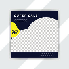 Naklejka premium Modern Super Sale Promotion Graphic