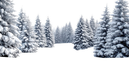 Naklejka premium Winter Wonderland Forest Scene