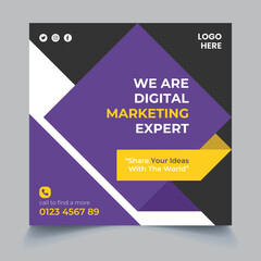 Modern Digital Marketing Social Media Post Template