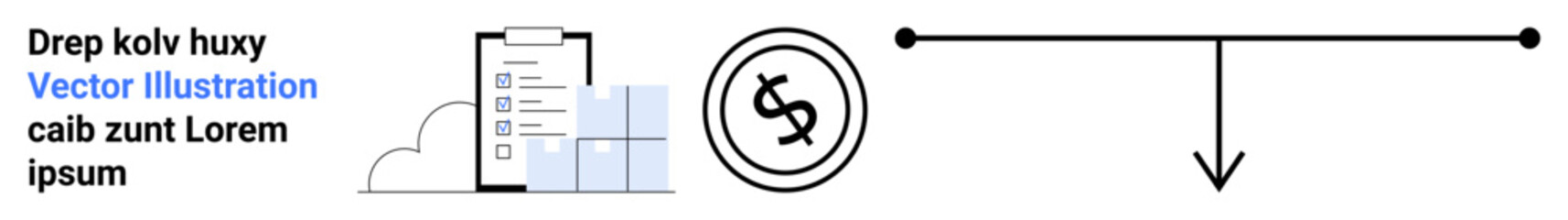 Obraz premium Smartphone showcasing a savings app next to charts, dollar coin icon, downward arrows. Ideal for finance, budgeting, technology, data analytics, investment, banking abstract line flat metaphor