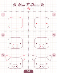 How to Draw Doodle Animal, Cartoon Character Step by Step Drawing Tutorial.