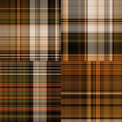 Warm fall gingham tartan check seamless pattern. Woven classic variegated ombre check texture with fabric effect. Repeatable tile for fashion and home decor soft furnishing design. 