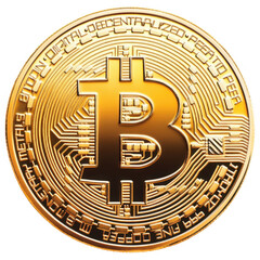 Gold Bitcoin Coin &ndash; Digital Cryptocurrency Asset