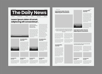 Newspaper Design, The Daily Newspaper Layout Template