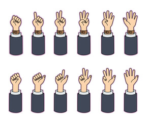 Indonesian Hand Sign Language Numbers