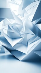 Obraz premium Geometric Abstract Composition Featuring Intersecting Angles and Soft Lighting Effects