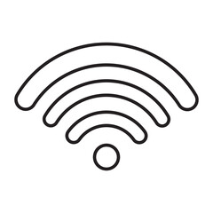 WiFi Signal Vector Line Icon Design