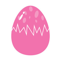 pink cute cracked easter egg