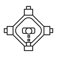 Lighting Setup Vector Line Icon Design