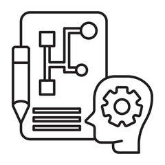 Project Planning Vector Line Icon Design