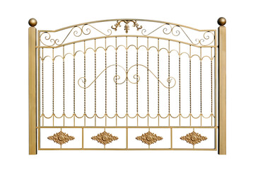 Contemporary wrought iron decorative fence. C.
