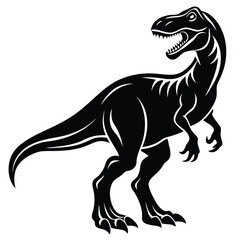 Fototapeta premium Tyrannosaurus dinosaur vector illustration Dinosaur Adventure vector illustration of a dinosaur Collection of dinosaur silhouettes Dinosaur skeleton from the Cretaceous period