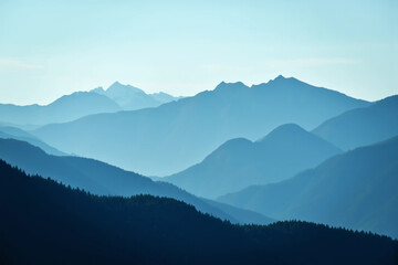 Obraz premium Scenic View of the Swiss Alps from Mount Kronberg in the Appenzell Alps
