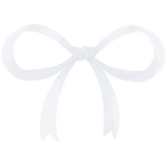 White Ribbon Bow Graphic
