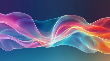 Vibrant abstract digital artwork featuring dynamic colorful wave patterns and fluid motion design – 