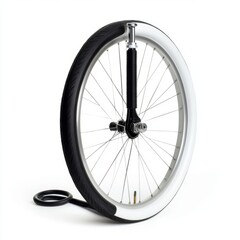 Fototapeta premium Generic Bike Tire Scene Pump Background. Base Black