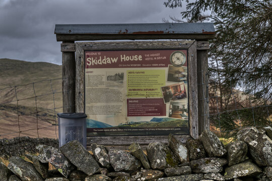 Keswick, United Kingdom 16th March 2025: A view of the Skiddaw House YHA Youth Hostel