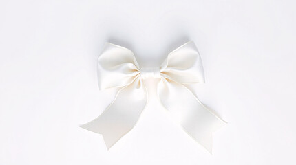 Naklejka premium white satin ribbon