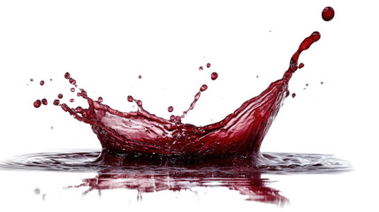 Red Liquid Splashing in the Air