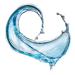 a stunning splash of water forming a dynamic swirl. The water appears clear and clean, suggesting freshness and purity.