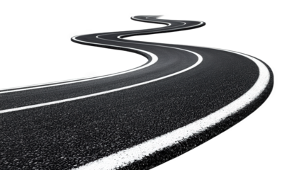 Winding Road Path to Success