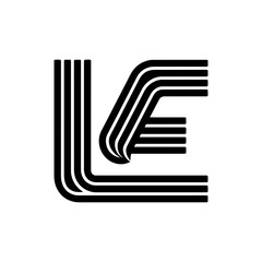 LE Letter Logo with an elegantly modern and unique monogram