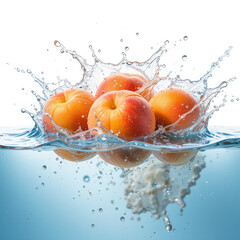 fresh fruit in water splash