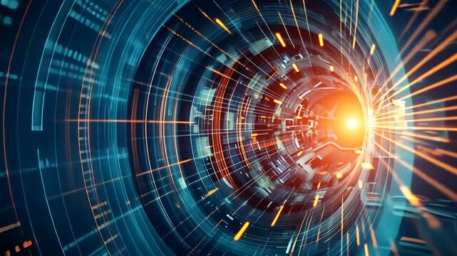 Digitale Energieexplosion in futuristischem Netz