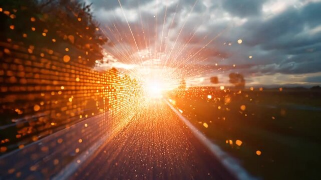 Explosion von Licht und Daten im virtuellen Netz