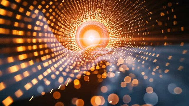 Lichtkreisel mit leuchtender Zentrumsenergie