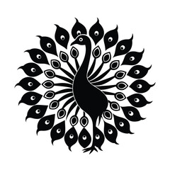 black and white abstract flower