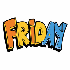 letter text friday on white background  © Yusop62