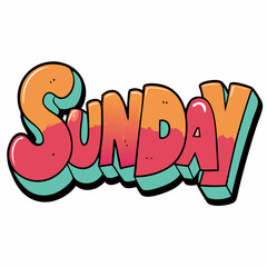 letter text Sunday on white background  © Yusop62