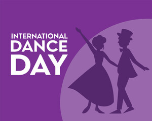 Celebrating International Dance Day with Elegant Silhouettes of a Couple.
