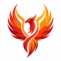 Fototapeta premium A phoenix logo represents rebirth, resilience, and transformation. Suited for startups, recovery programs, or educational institutions symbolizing growth