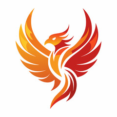 Fototapeta premium A phoenix logo represents rebirth, resilience, and transformation. Suited for startups, recovery programs, or educational institutions symbolizing growth