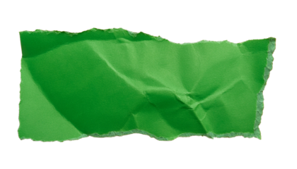 a green piece of torn paper with texture showing 