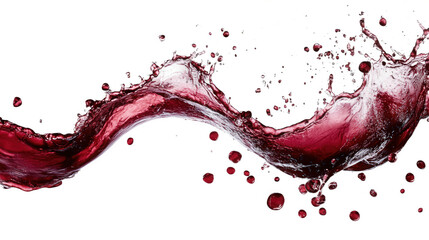 Red Wine Splashing Dynamically