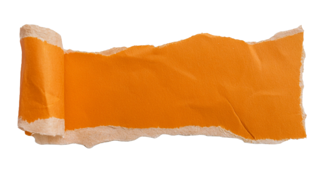 a roll of orange paper is torn and rolled up, revealing its vibrant color. This image presents a blank space for your unique design