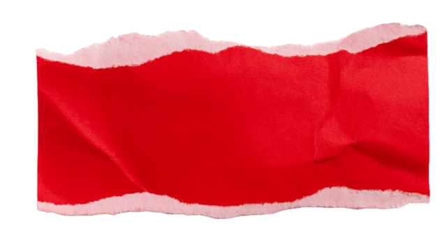 a red torn paper texture with rugged edges and visible creases