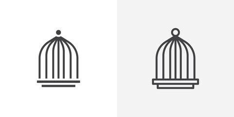 Bird cage Icon set. vectors for apps and website designs