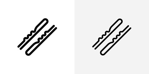 Bobby pin Icon set. vectors for apps and website designs