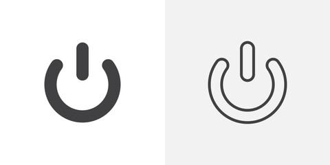 Button on off Icon set. vectors for apps and website designs